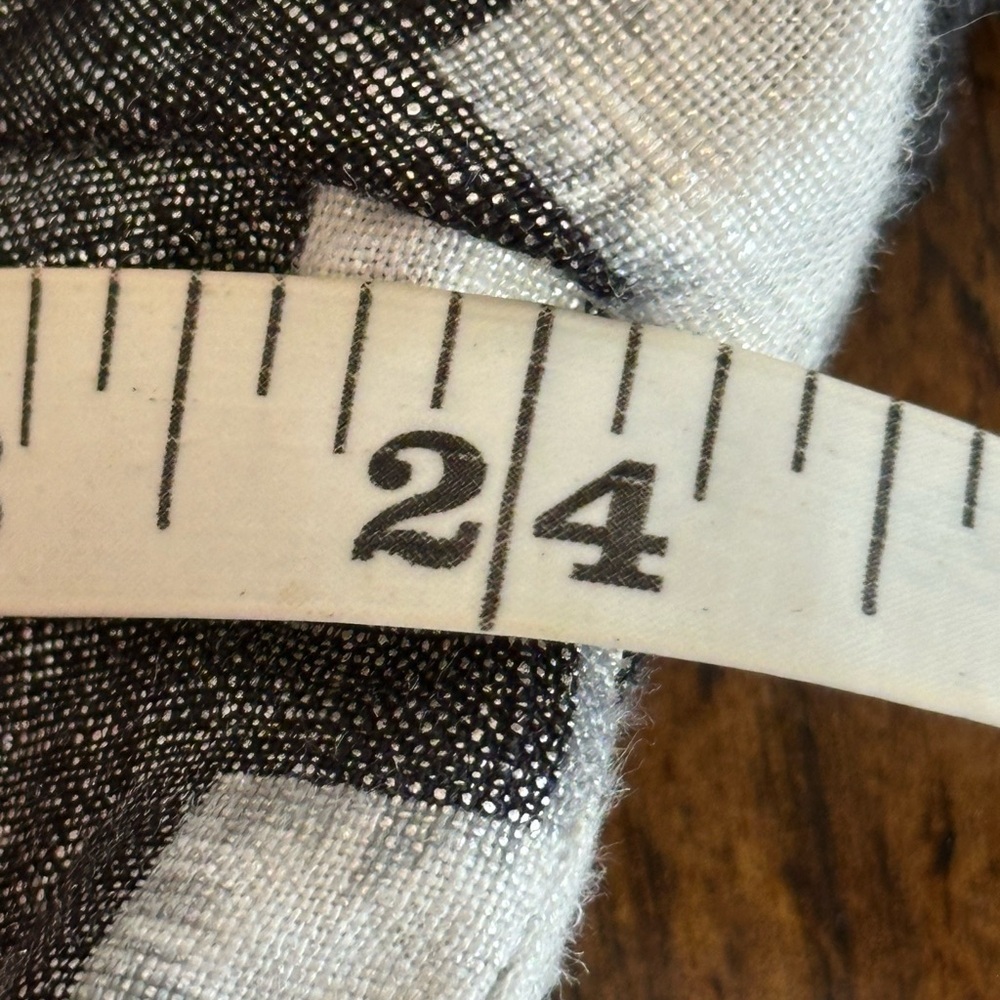 Berek | 100% Linen Black & White Aztec Geometric Shimmer Print Jacket, Size XL - Picture 8 of 9
